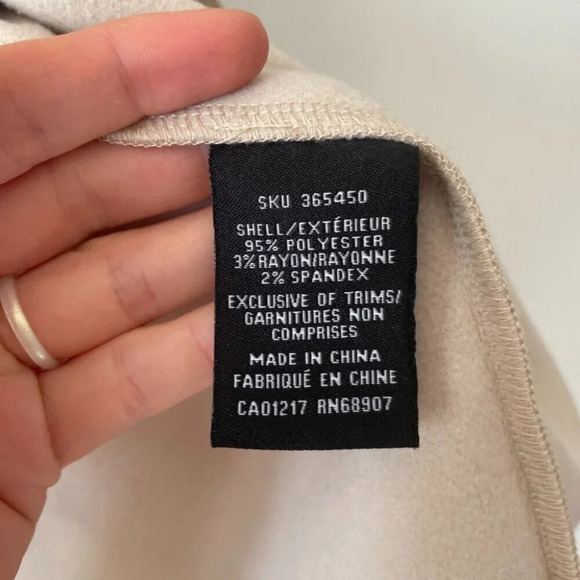 Le Chateau Open Front Long Line Duster Cardigan Coat Off White Cream Size Small - Picture 8 of 8